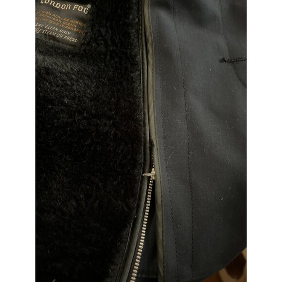 London Fog navy blue lined rain trench coat size 40 Reg - Picture 7 of 9
